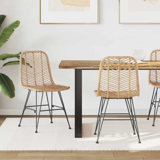 42011550 1 Home Scaun de sufragerie 2 pcs natural 44.5 x 55 x 85 cm