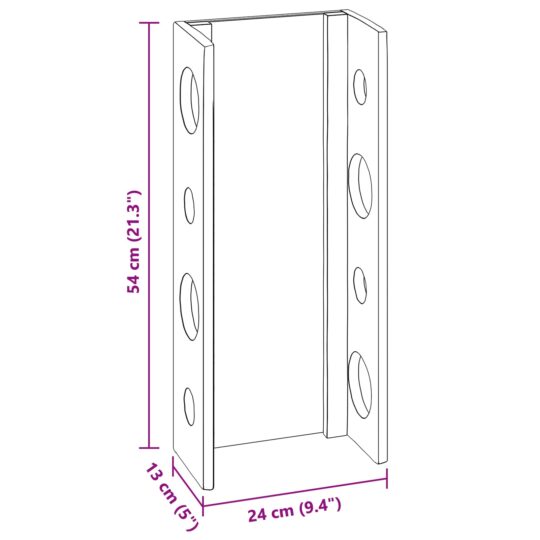 42012357 11 Rastel Maro 24 x 13 x 54 cm Lemn masiv de mahon 42012357 11