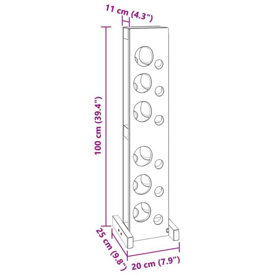 42012371 10 Rastel Maro 20 x 25 x 100 cm Lemn masiv de mahon 42012371 10