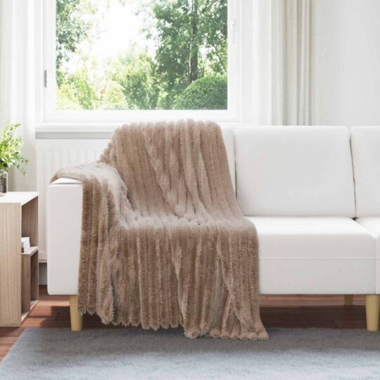 Pătura de aruncat Culoare Cămilă 150 x 130 cm Molton