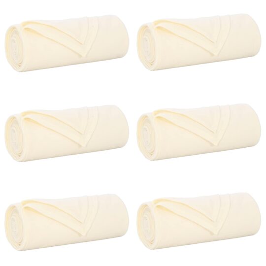 Alternative view of Pături de aruncat 6 pcs Crem 170 x 130 cm Molton