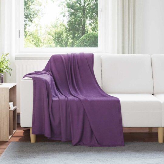 Pături de aruncat 6 pcs Violet 170 x 130 cm Molton