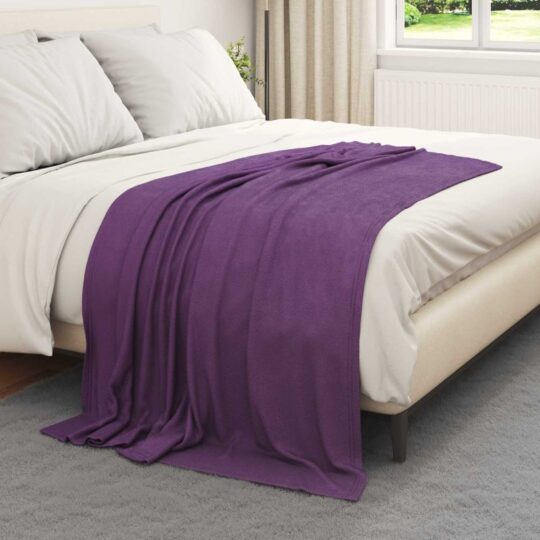 Pături de aruncat 24 pcs Violet 170 x 130 cm Molton