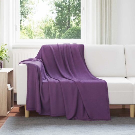 Pături de aruncat 24 pcs Violet 200 x 150 cm Molton