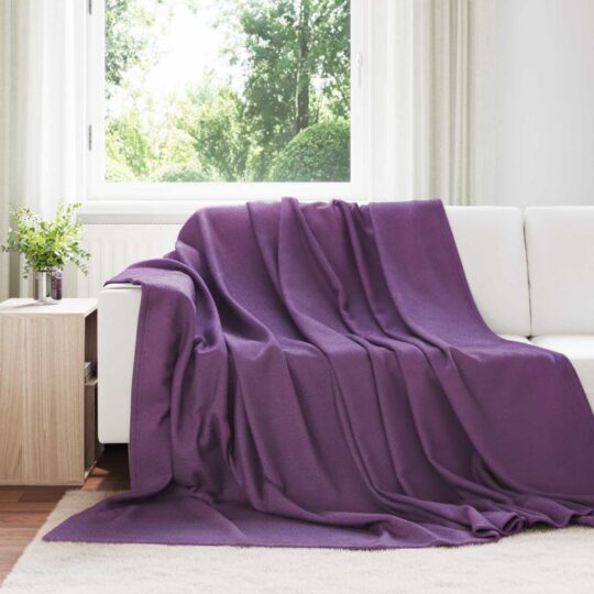 Pături de aruncat 24 pcs Violet 240 x 220 cm Molton