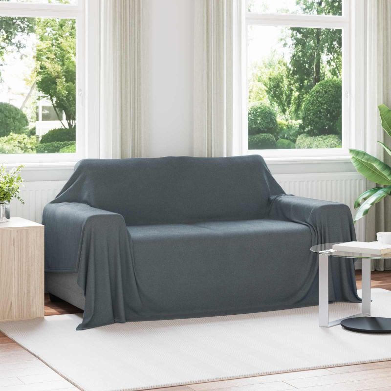 Pătura de aruncat Gri închis 280 x 210 cm Molton