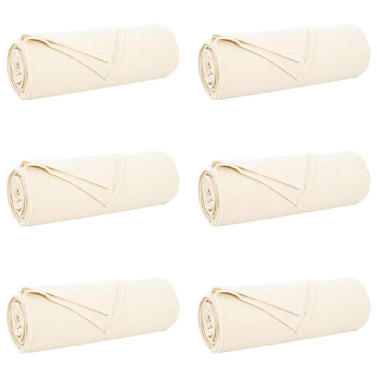 Alternative view of Pături de aruncat 6 pcs Crem 210 x 140 cm Molton