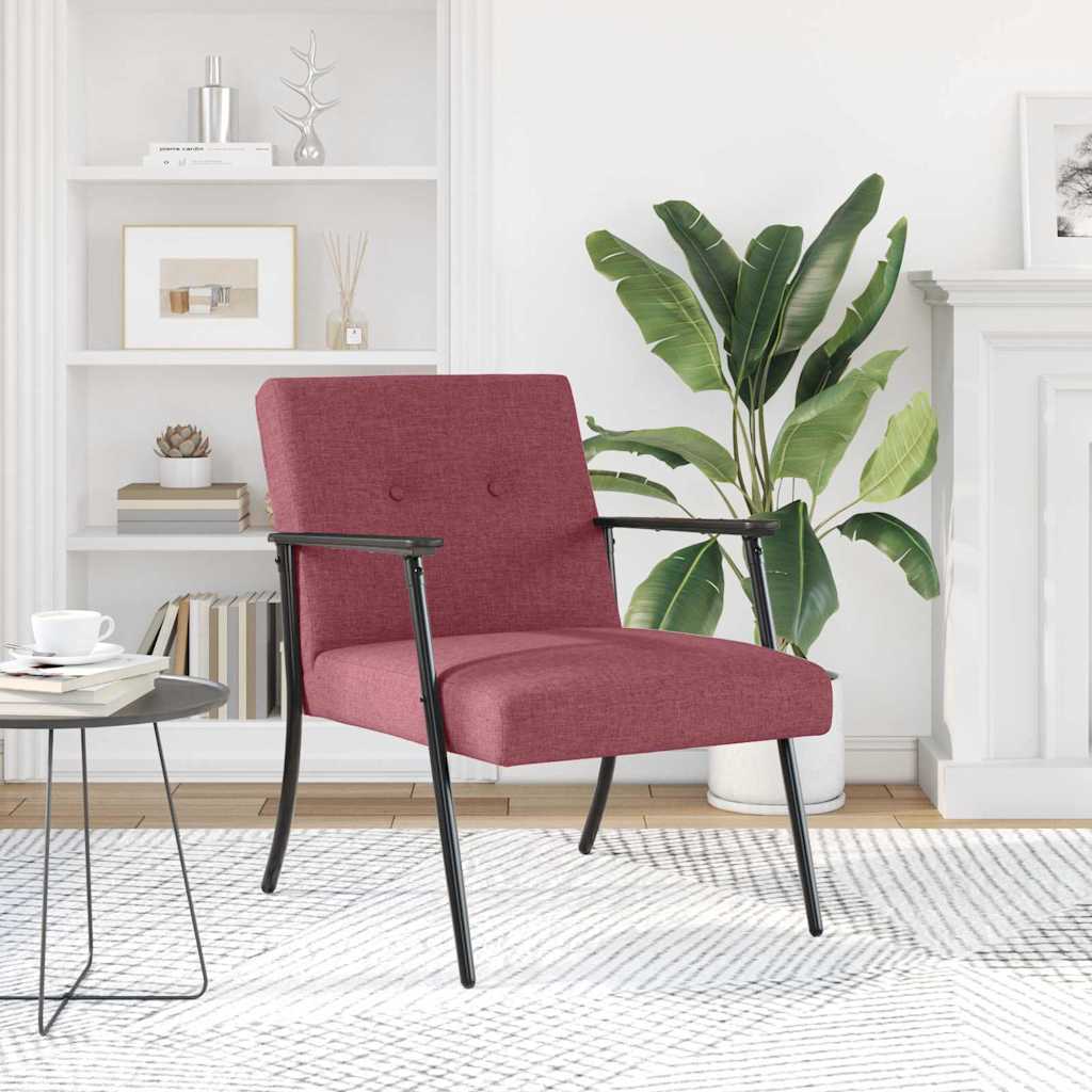 fotoliu Roșu Vin 59 x 75 x 78 cm țesătură - imagine 3