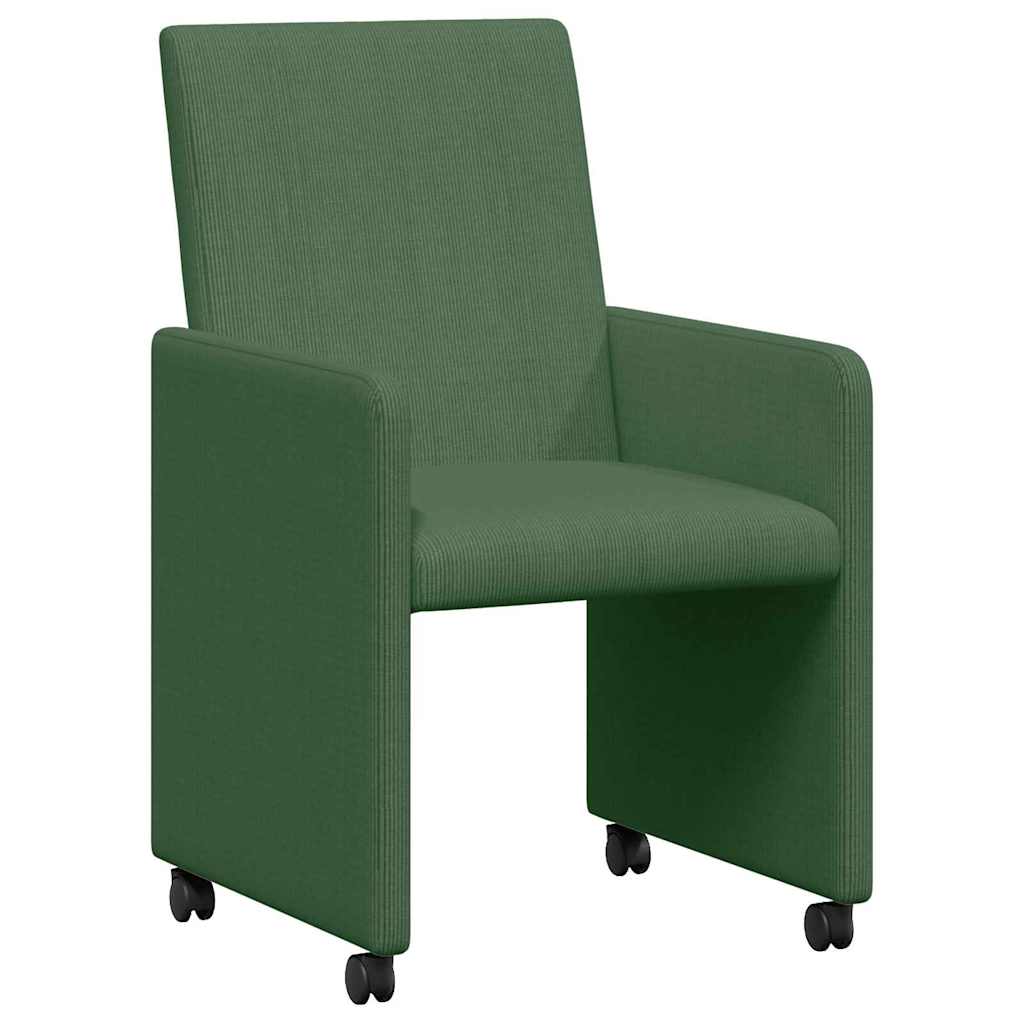 42017805 2 Scaune de dining cu roți 2 pcs Gri verde 57 x 66 x 94 cm Scaune de dining cu roți 2 pcs Gri verde 57 x 66 x 94 cm - imagine 2