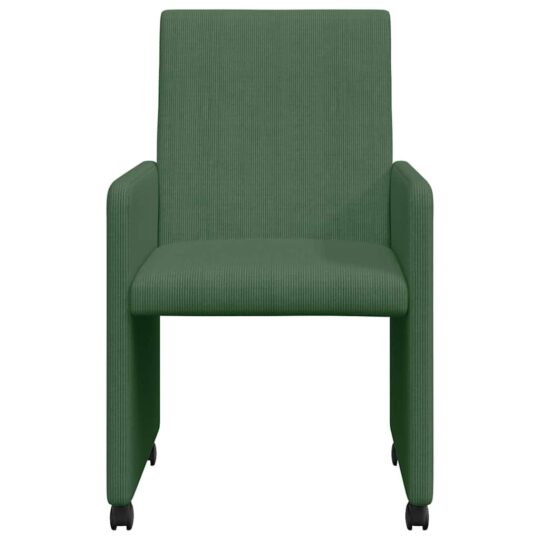 42017805 4 Scaune de dining cu roți 2 pcs Gri verde 57 x 66 x 94 cm 42017805 4