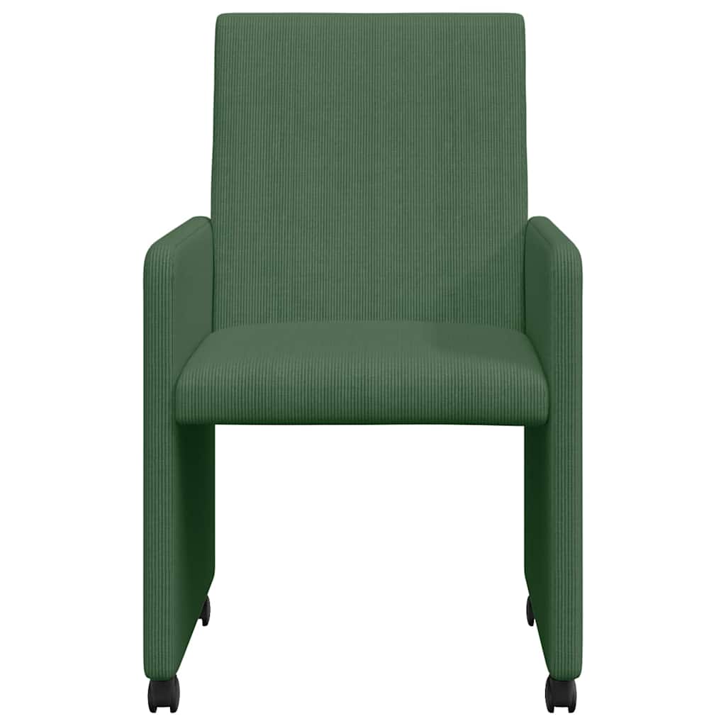 42017805 4 Scaune de dining cu roți 2 pcs Gri verde 57 x 66 x 94 cm Scaune de dining cu roți 2 pcs Gri verde 57 x 66 x 94 cm - imagine 4