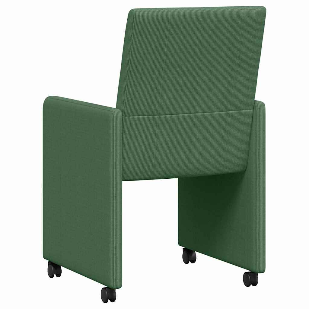42017805 6 Scaune de dining cu roți 2 pcs Gri verde 57 x 66 x 94 cm Scaune de dining cu roți 2 pcs Gri verde 57 x 66 x 94 cm - imagine 6