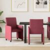 42017810 1 Scaune de dining cu roți 2 pcs bordo 57 x 66 x 94 cm țesătură 42017810 1