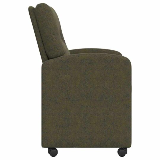 42017846 5 Scaune de dining cu roți 2 pcs Verde militar 57 x 67 x 95 cm 42017846 5