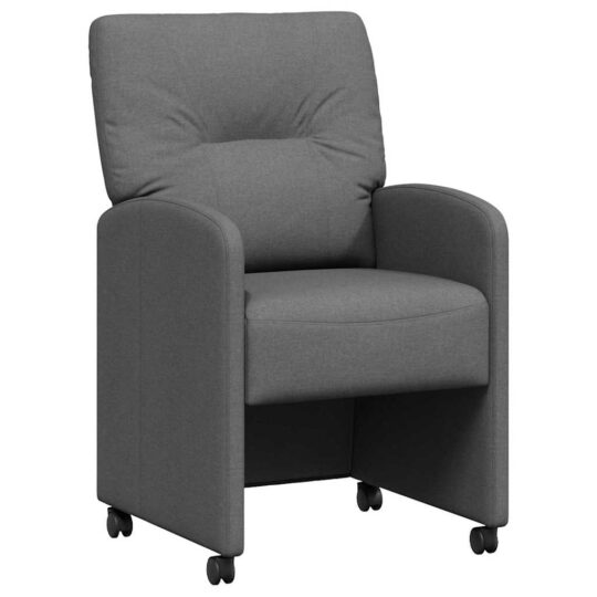 Alternative view of Scaune de dining 2 pcs Gri închis 57 x 67 x 95 cm țesătură