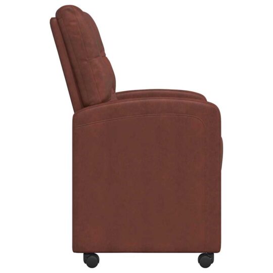 42017860 5 Scaune de dining cu roți 2 pcs Maro lucios 58 x 67 x 97 cm 42017860 5