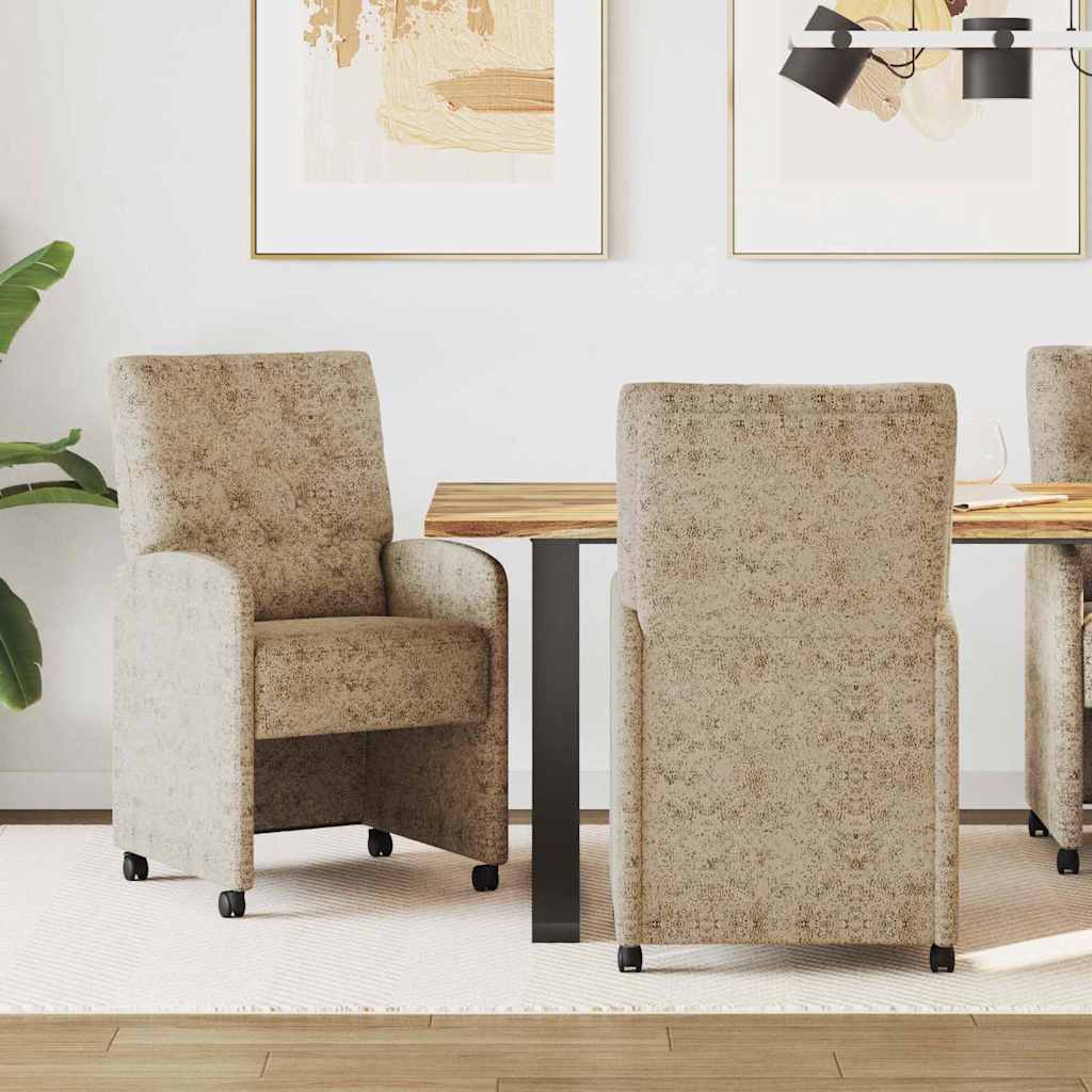 42017862 1 Scaune de dining cu roți 2 pcs Gri deschis 58 x 67 x 97 cm Scaune de dining cu roți 2 pcs Gri deschis 58 x 67 x 97 cm