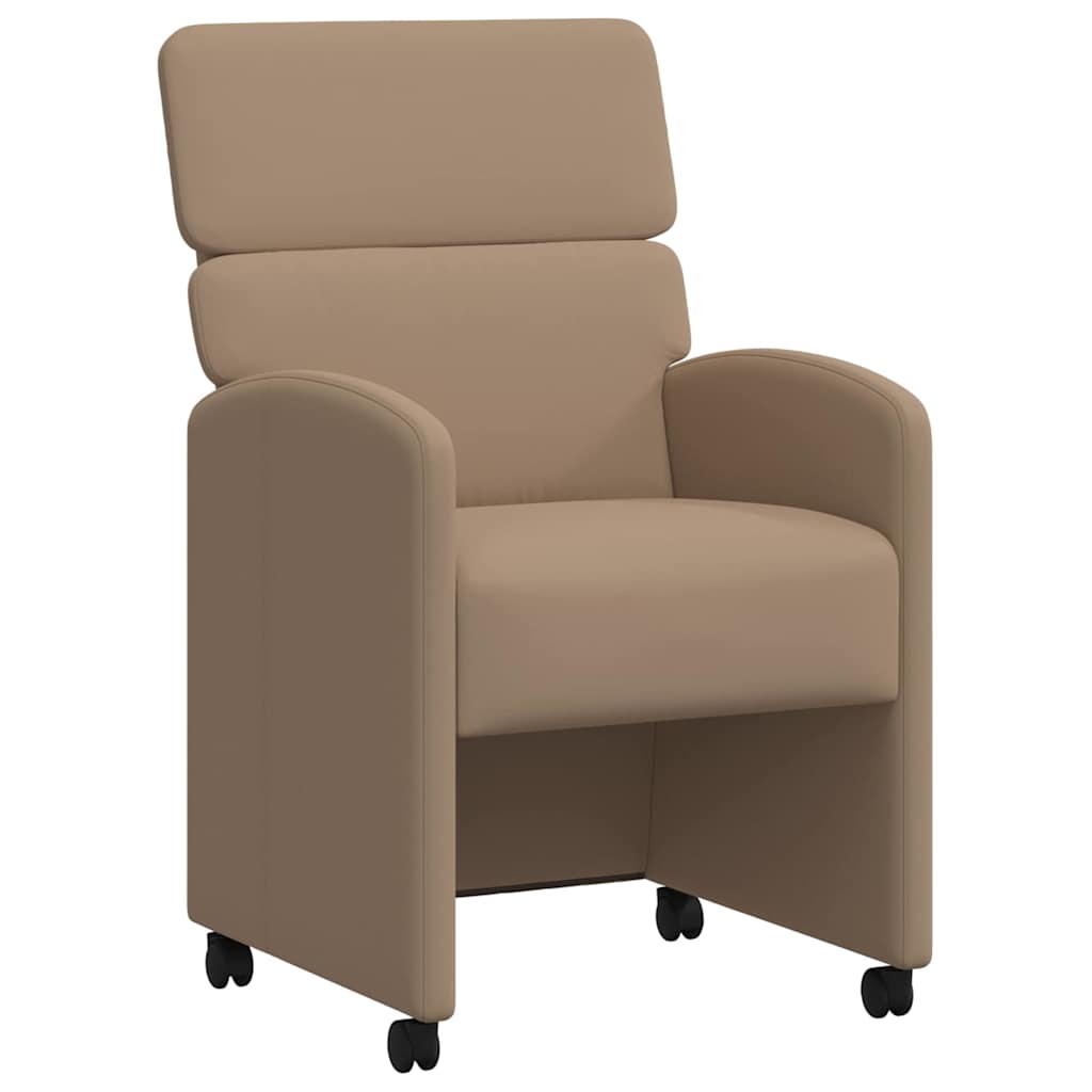 42017889 2 Scaune de dining cu roți 2 pcs Cappuccino 58 x 65 x 98 cm Scaune de dining cu roți 2 pcs Cappuccino 58 x 65 x 98 cm - imagine 2