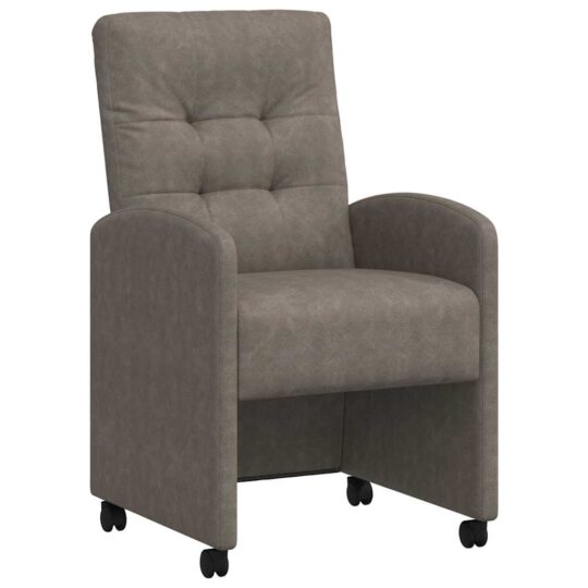 Alternative view of Scaune de dining 2 pcs Gri 57 x 67 x 98 cm Piele artificială