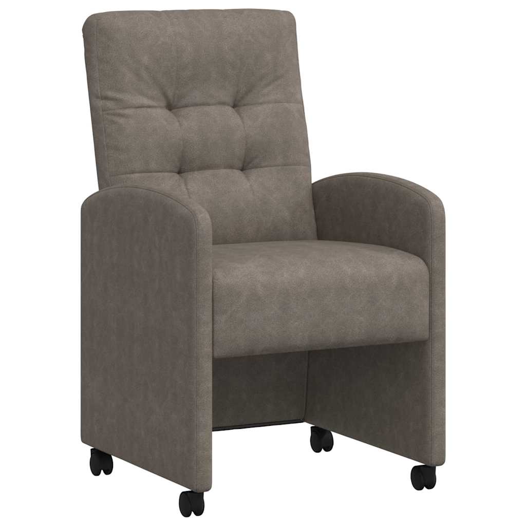 42017894 2 Scaune de dining 2 pcs Gri 57 x 67 x 98 cm Piele artificială Scaune de dining 2 pcs Gri 57 x 67 x 98 cm Piele artificială - imagine 2