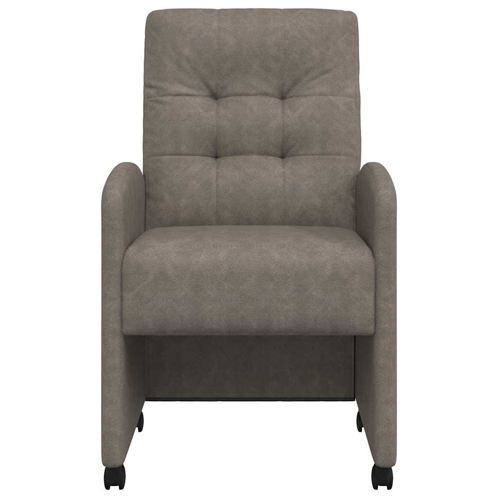 42017894 4 Scaune de dining 2 pcs Gri 57 x 67 x 98 cm Piele artificială Scaune de dining 2 pcs Gri 57 x 67 x 98 cm Piele artificială - imagine 4