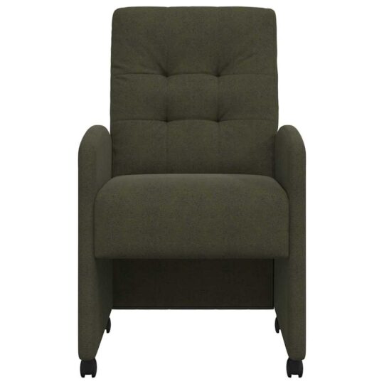 42017899 4 Scaune de dining cu roți 2 pcs Verde militar 57 x 67 x 98 cm 42017899 4