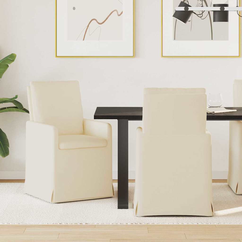 42017913 1 Scaune de dining 2 pcs Bej 57 x 67 x 98 cm in Scaune de dining 2 pcs Bej 57 x 67 x 98 cm in