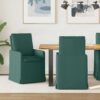 42017921 1 Scaune de dining 2 pcs Verde închis 57 x 67 x 98 cm țesătură 42017921 1