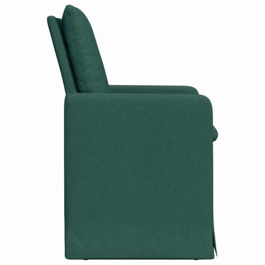42017921 5 Scaune de dining 2 pcs Verde închis 57 x 67 x 98 cm țesătură 42017921 5