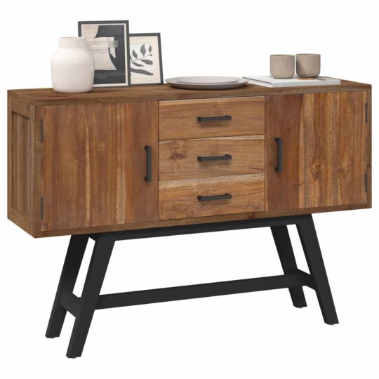 42017954 3 Support TV cu sertar Maro 110 x 30 x 75 cm Lemn solid de tec 42017954 3