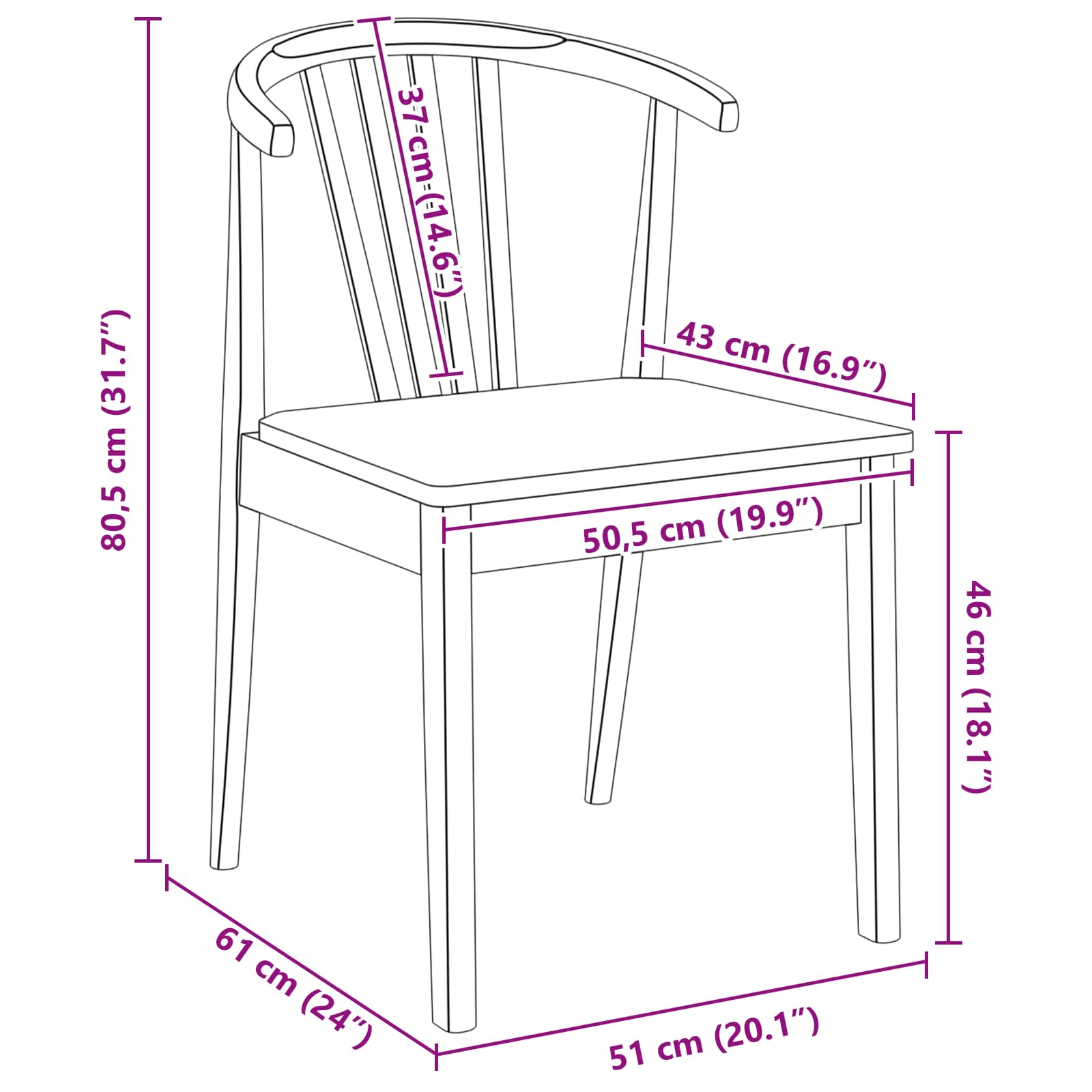 42020398 11 Scaun de sufragerie 2 pcs alb și natural Lemn de cauciuc solid Scaun de sufragerie 2 pcs alb și natural Lemn de cauciuc solid - imagine 11