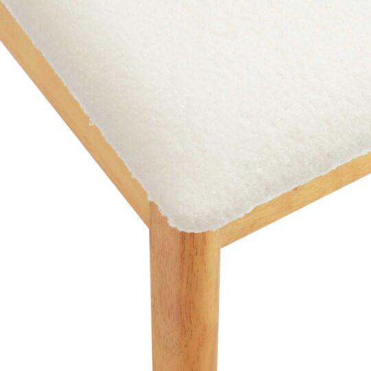 42020401 9 Scaun de sufragerie 2 pcs Natural și Alb Lemn de cauciuc solid 42020401 9