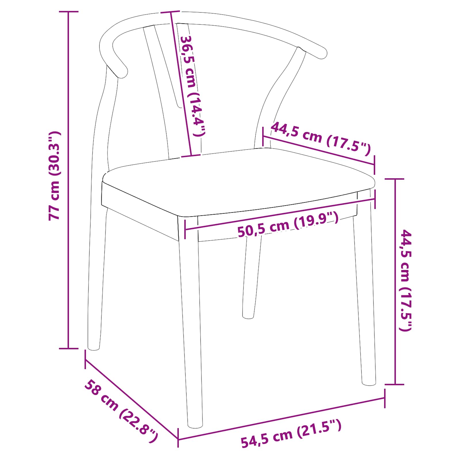 42020415 11 Scaun de sufragerie 2 pcs Alb și gri Lemn Solid de Cauciuc Scaun de sufragerie 2 pcs Alb și gri Lemn Solid de Cauciuc - imagine 11