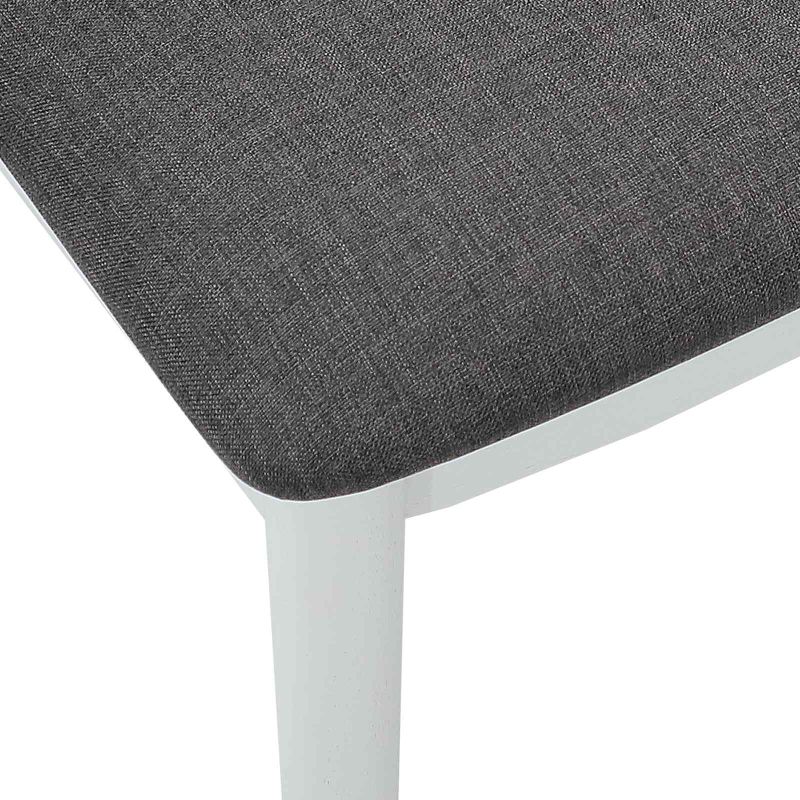 42020415 9 Scaun de sufragerie 2 pcs Alb și gri Lemn Solid de Cauciuc Scaun de sufragerie 2 pcs Alb și gri Lemn Solid de Cauciuc - imagine 9