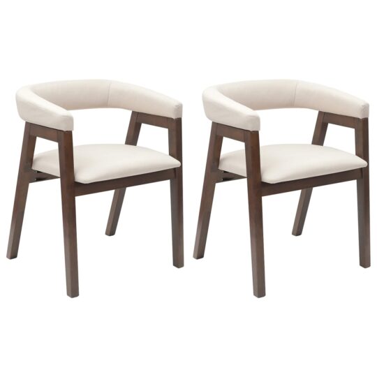 Alternative view of Scaune de dining 2 pcs Maro deschis 54 x 57 x 73 cm