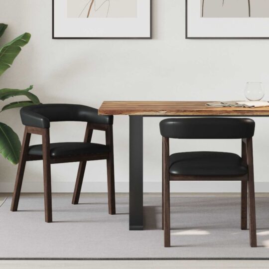 42020421 1 Home Scaune de dining 2 pcs Maro deschis 54 x 57 x 73 cm