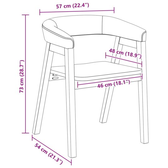 42020423 11 Scaune de dining 2 pcs natural 54 x 57 x 73 cm 42020423 11
