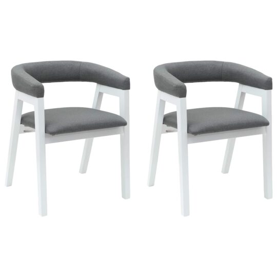 Alternative view of Scaune de dining 2 pcs Alb 54 x 57 x 73 cm