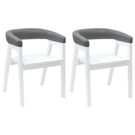 Alternative view of Scaune de dining 2 pcs Alb 54 x 57 x 73 cm