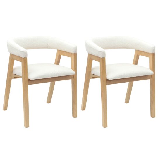 Alternative view of Scaune de dining 2 pcs natural 54 x 57 x 73 cm