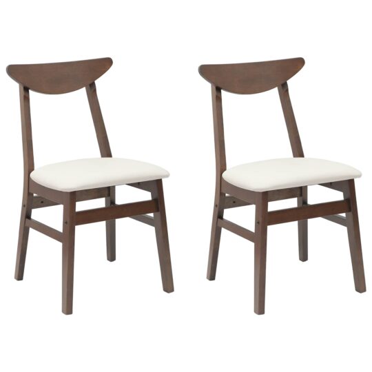 Alternative view of Scaune de dining 2 pcs Maro deschis 42 x 47.5 x 81 cm