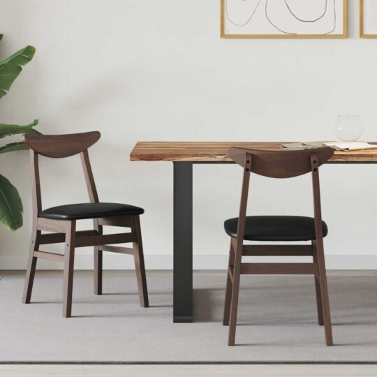 42020430 1 Home Scaune de dining 2 pcs Maro deschis 42 x 47.5 x 81 cm