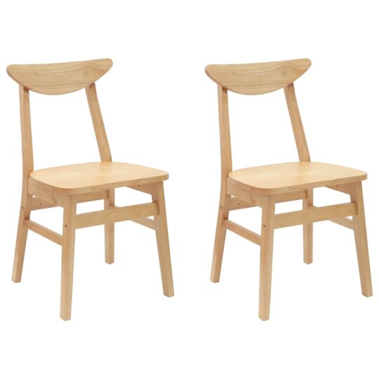Alternative view of Scaune de dining 2 pcs natural 42 x 47.5 x 81 cm