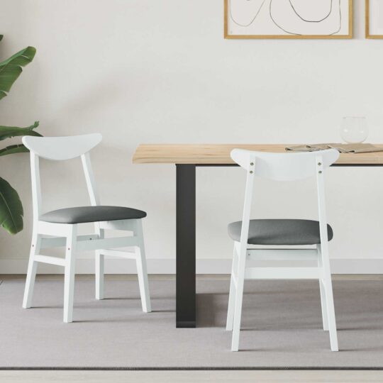 42020433 1 Home Scaune de dining 2 pcs Alb 42 x 47.5 x 81 cm