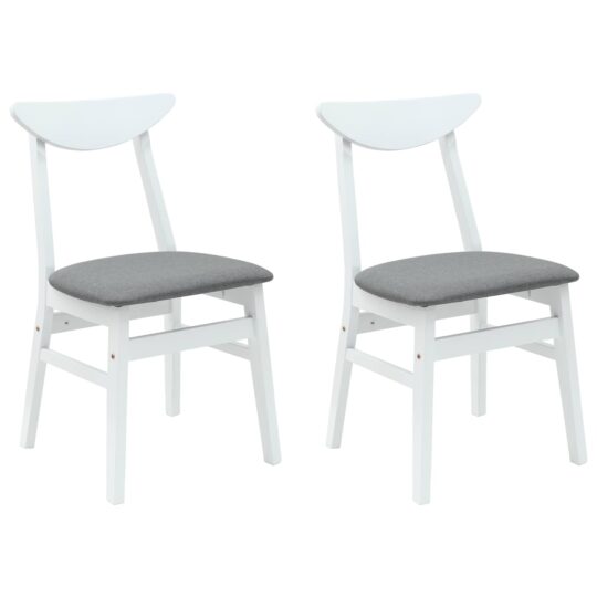 Alternative view of Scaune de dining 2 pcs Alb 42 x 47.5 x 81 cm