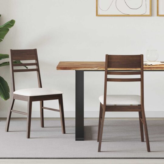 Scaune de dining 2 pcs Maro deschis 43 x 54 x 89 cm