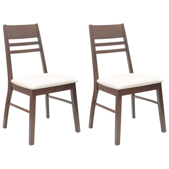Alternative view of Scaune de dining 2 pcs Maro deschis 43 x 54 x 89 cm