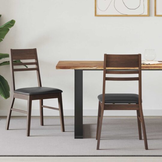 Scaune de dining 2 pcs Maro deschis 43 x 54 x 89 cm