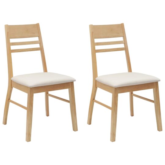 Alternative view of Scaune de dining 2 pcs natural 43 x 54 x 89 cm