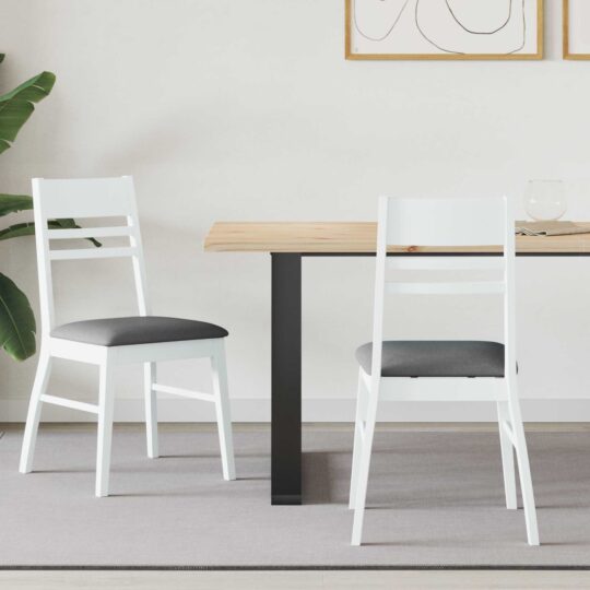 Scaune de dining 2 pcs Alb 43 x 54 x 89 cm